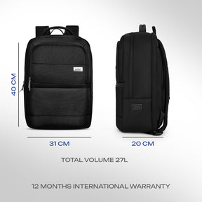 Safari Marque 27L Black Formal Backpack with Laptop Sleeve