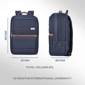 Safari Marque 27L Blue Formal Backpack with Laptop Sleeve
