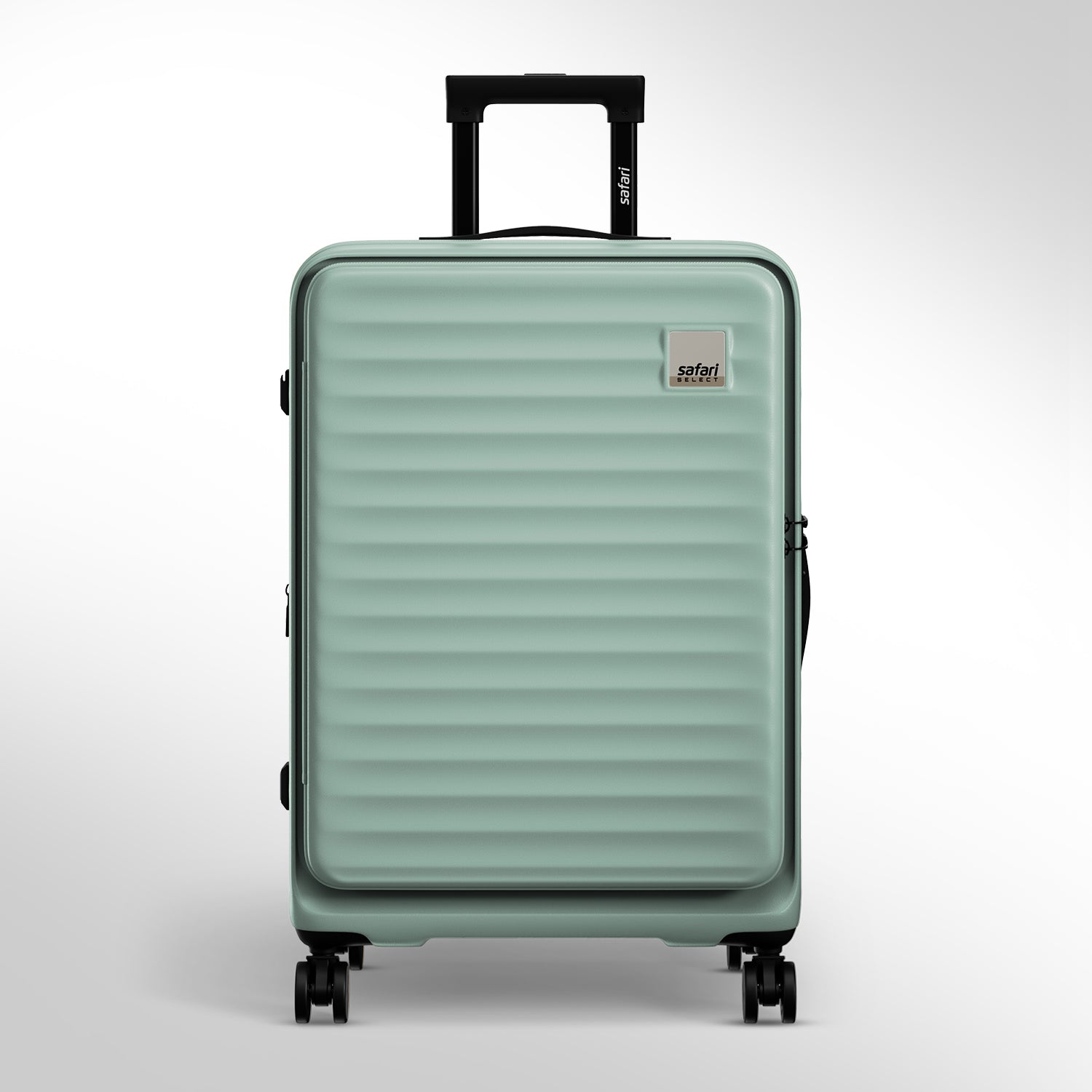 Safari Select Froniq Fresh mint Front opening Trolley Bag with TSA Lock, Dual wheels and Anti-Theft Zipper