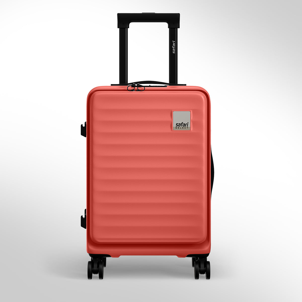 Safari Select Froniq Coral Front opening Trolley Bag with TSA Lock, Dual wheels and Anti-Theft Zipper