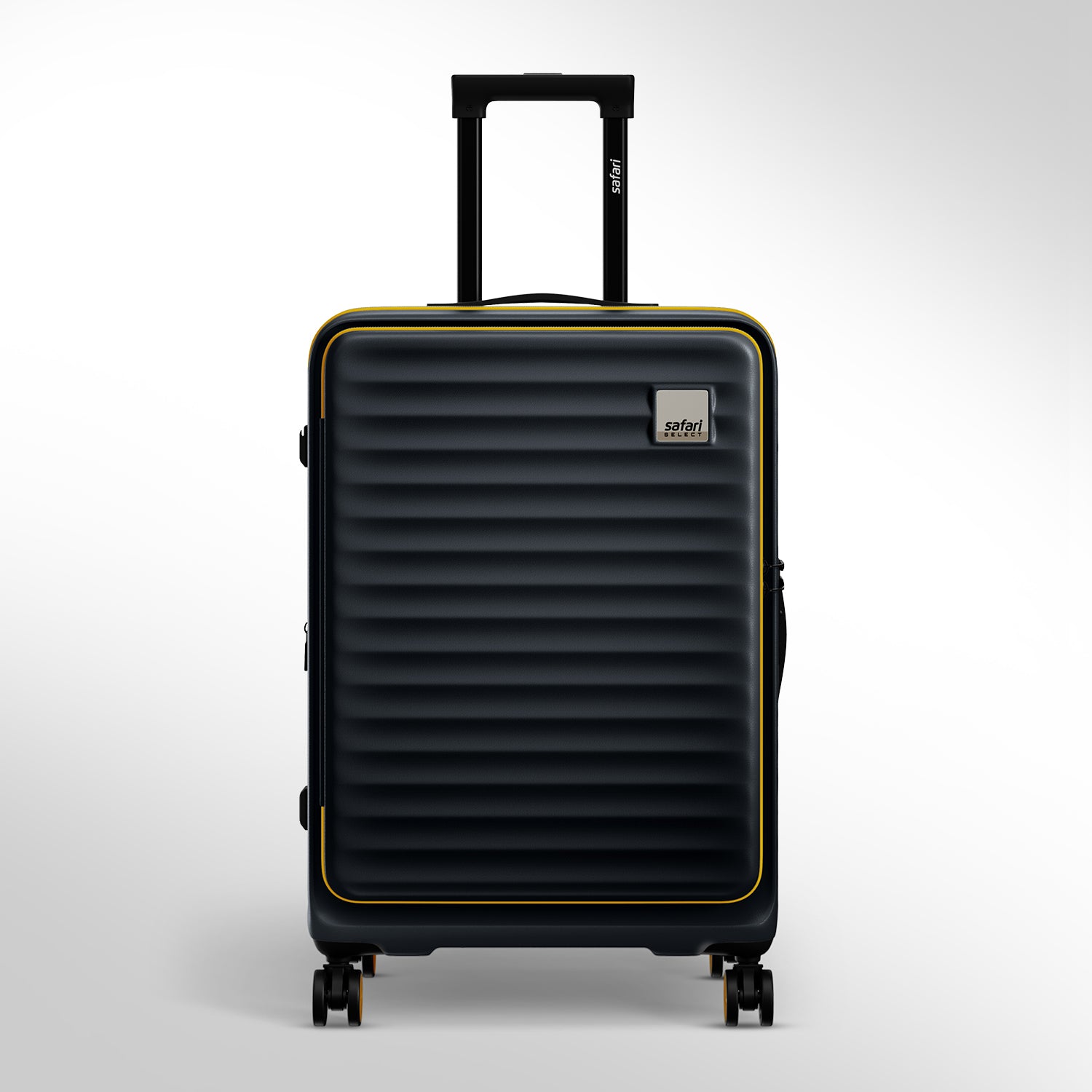 Safari Select Froniq Carbon Front opening Trolley Bag with TSA Lock, Dual wheels and Anti-Theft Zipper