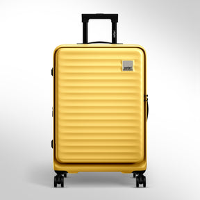 Safari Select Froniq Yellow Front opening Trolley Bag with TSA Lock, Dual wheels and Anti-Theft Zipper