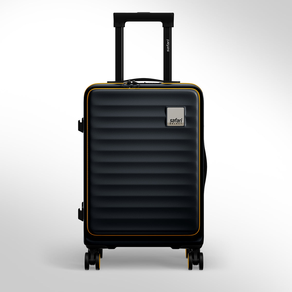 Safari Select Froniq Carbon Front opening Trolley Bag with TSA Lock, Dual wheels and Anti-Theft Zipper
