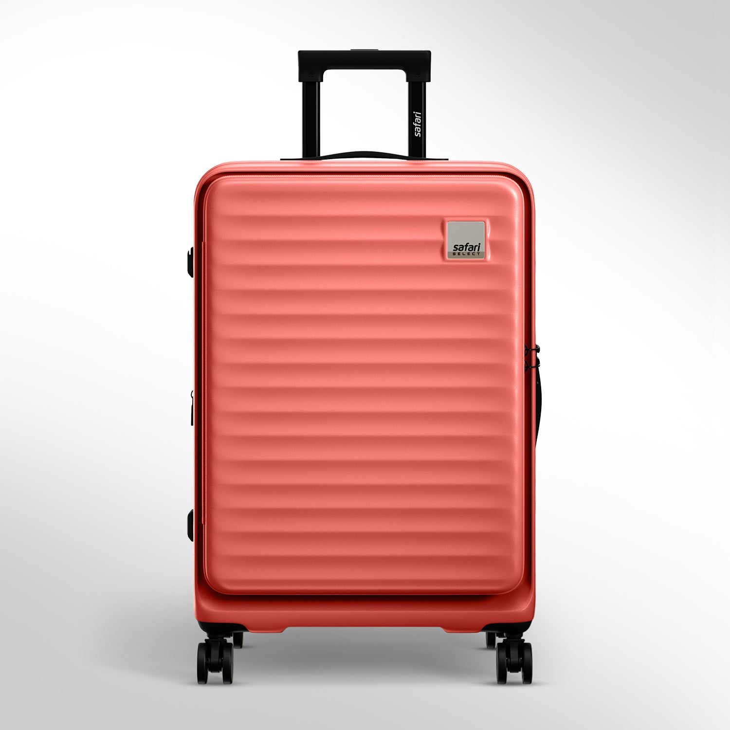 Safari Select Froniq Coral Front opening Trolley Bag with TSA Lock, Dual wheels and Anti-Theft Zipper