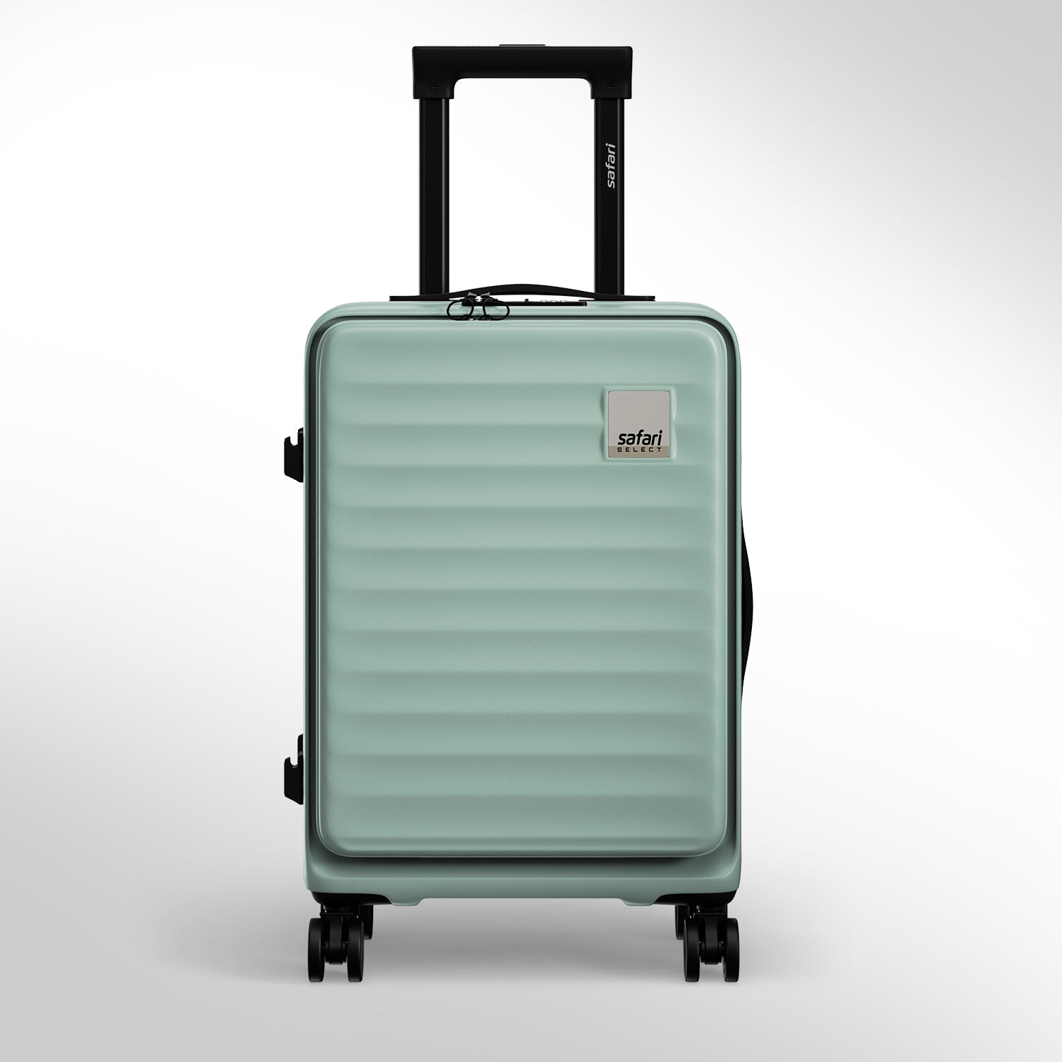 Safari Select Froniq Fresh mint Front opening Trolley Bag with TSA Lock, Dual wheels and Anti-Theft Zipper