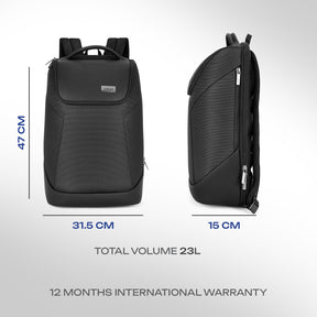 Safari Pixel 23L Black Formal Backpack with Laptop Sleeve