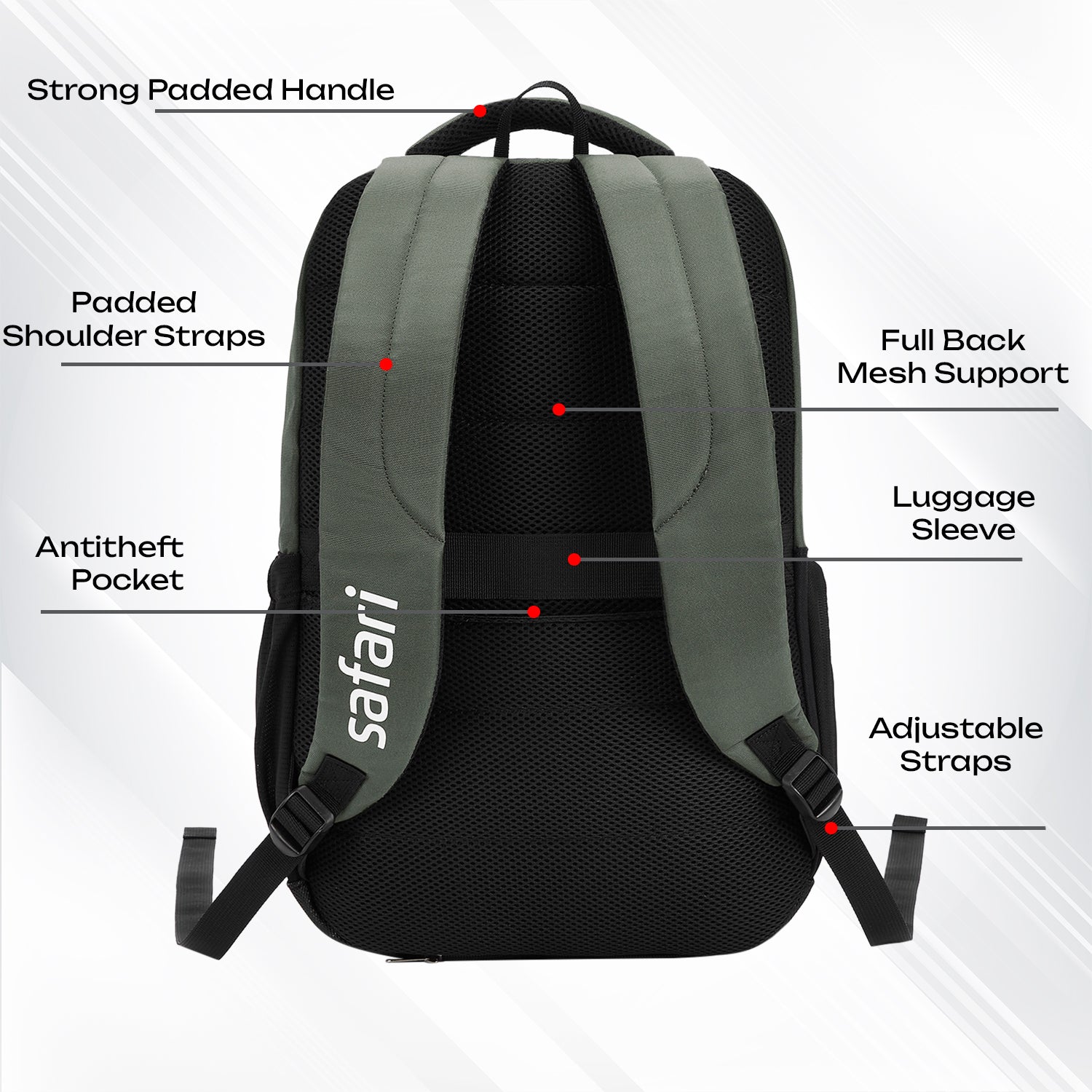 Safari Zen 34L Olive Laptop Backpack