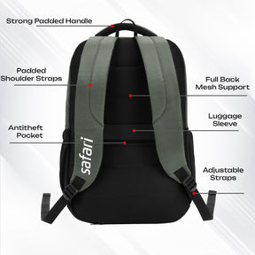 Safari Zen 34L Olive Laptop Backpack