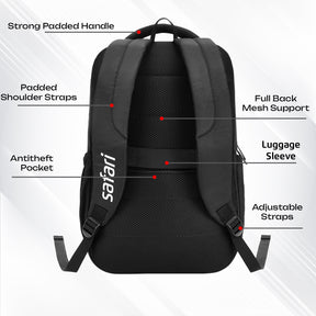 Safari Zen 34L Black Laptop Backpack