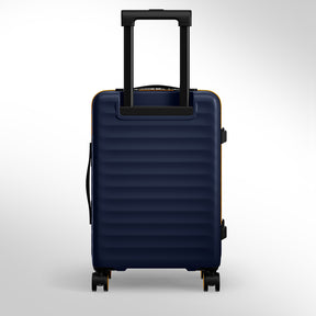 Safari Select Froniq Navy Blue Front opening Trolley Bag with TSA Lock, Dual wheels and Anti-Theft Zipper