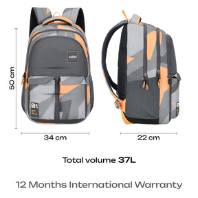Safari Bonus 37L Grey School Backpack