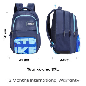 Safari Bonus 37L Blue School Backpack