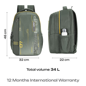 Safari Quadro 6 43L Olive School Backpack