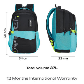 Safari Bonus 37L Black School Backpack