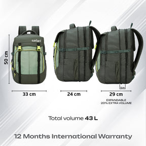 Safari Expand 43L Olive Laptop Backpack