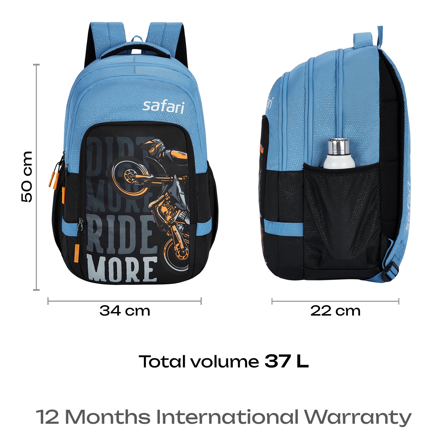 Safari Triplex 5 37L Black Casual Daypack