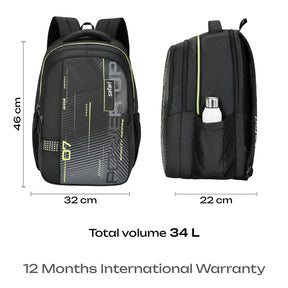 Safari Quadro 43L Black School Backpack