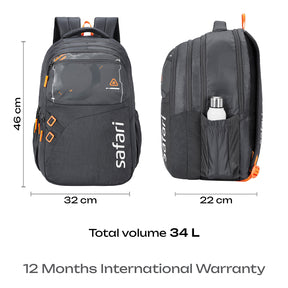Safari Quadro 6 43L Black School Backpack