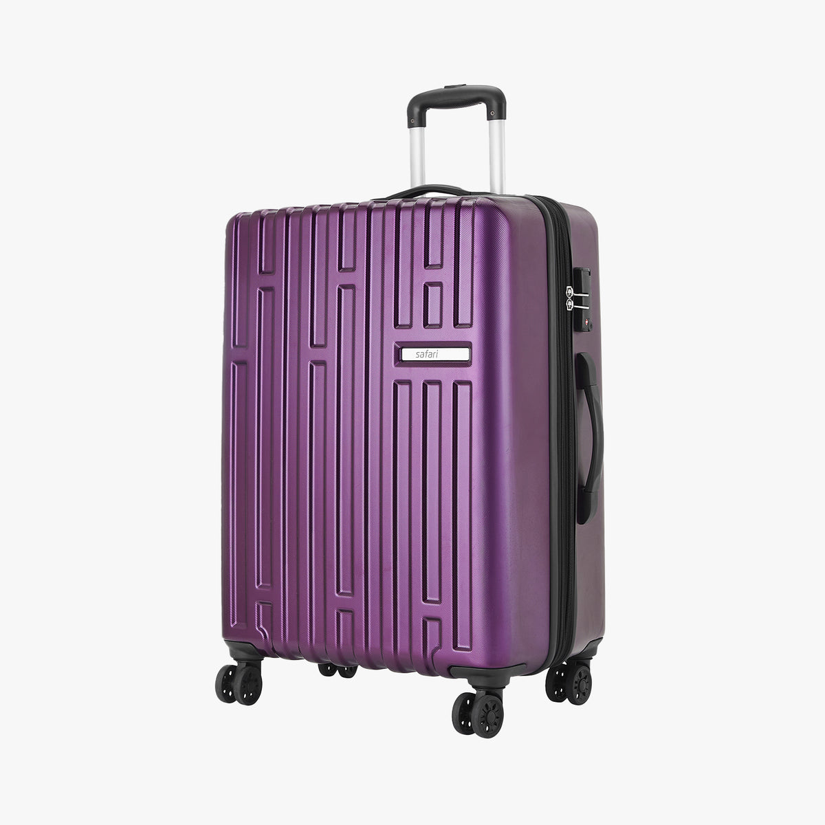 Safari Cargo Max Magenta Purple Expandable Trolley Bag with Premium Interior Anti Theft Zipper