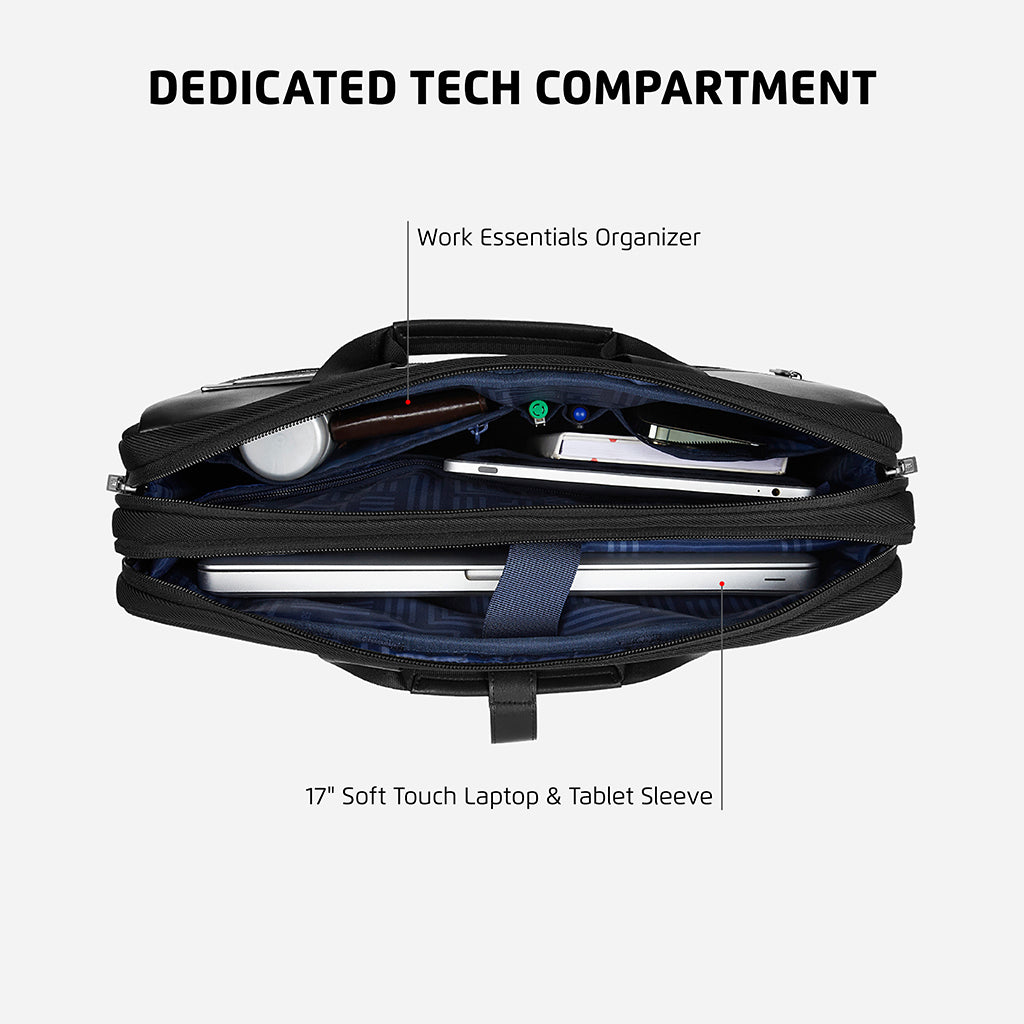 Safari Crest Messenger Bag with Dual compartments Black