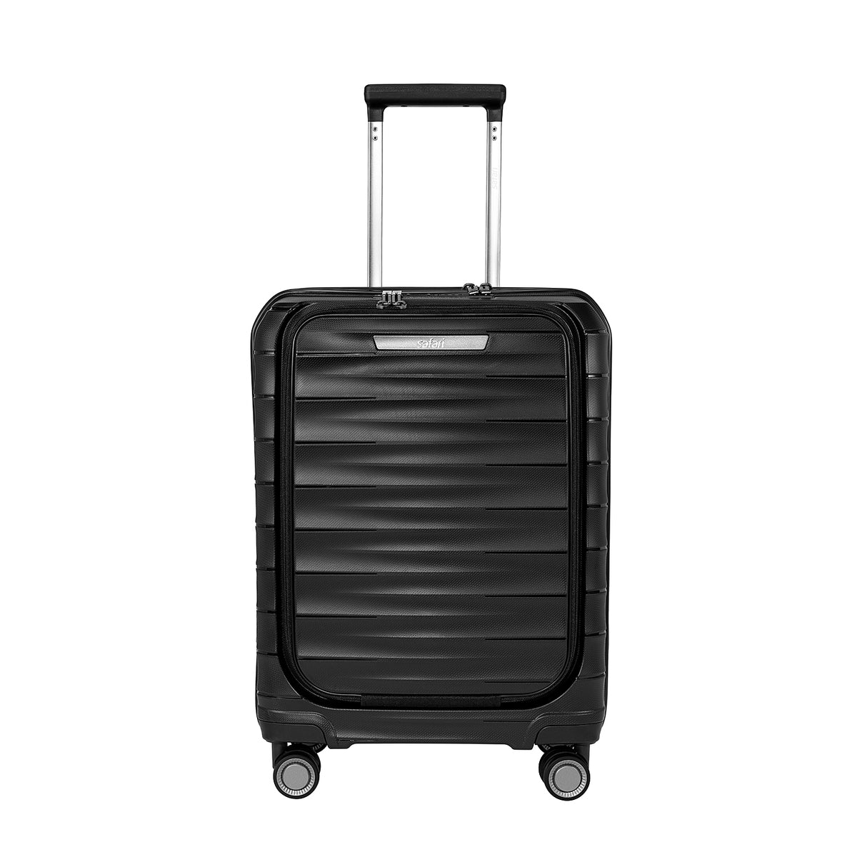 Safari Select Aerolite Black Cabin Trolley Bag with Laptop Compartment, TSA Lock, Dual wheels and Anti-Theft Zipper