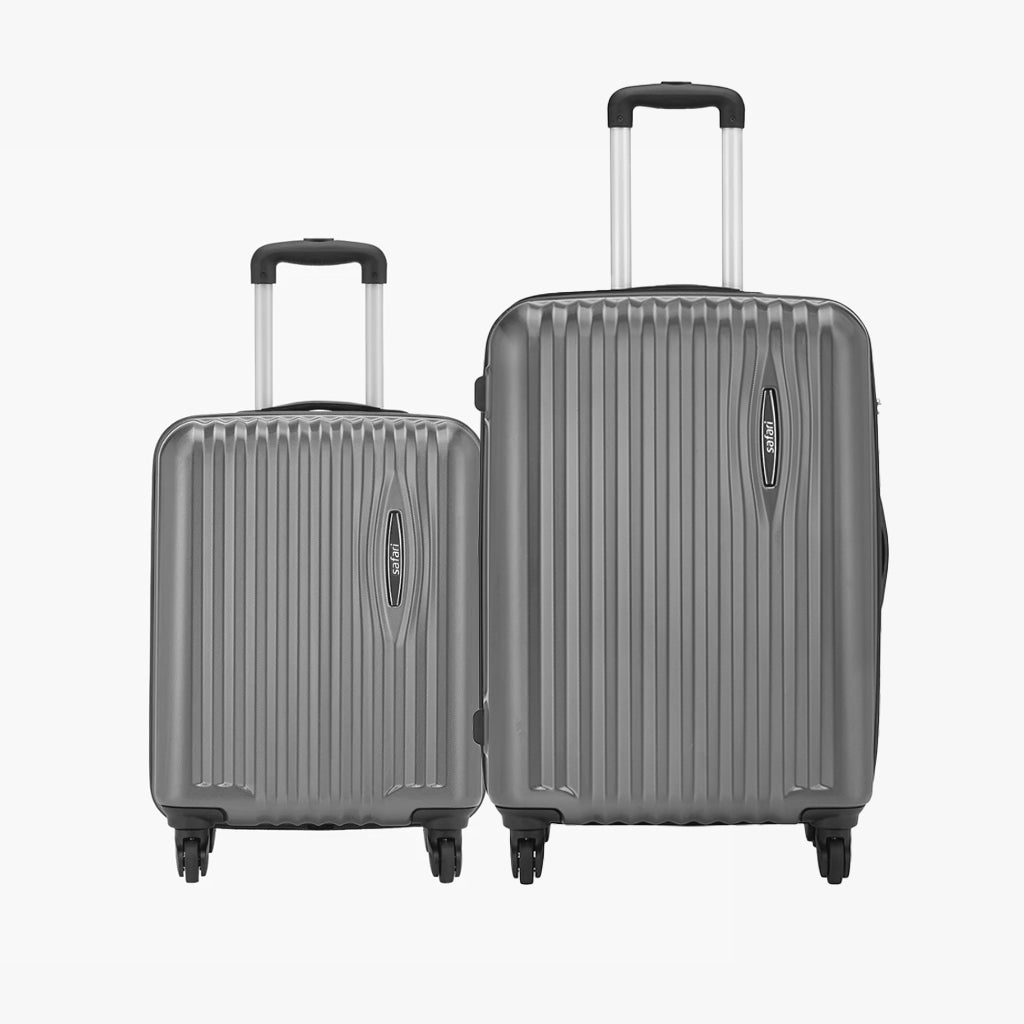 Glimpse Scratch Resistant Hard Luggage Combo Set (Small and Medium) - Gun Metal