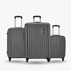 Glimpse Scratch Resistant Hard Luggage Combo Set (Small, Medium and Large) - Gun Metal