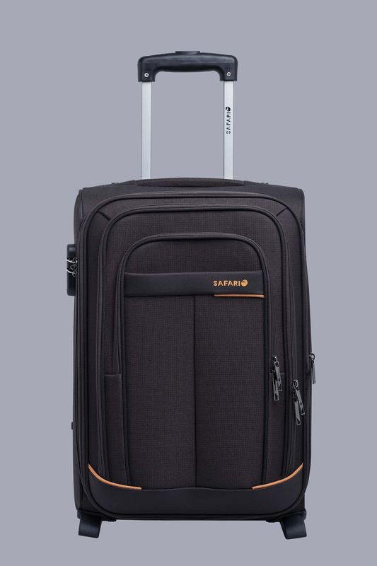 Safari Hawk Plus Brown Trolley Bag with Fixed Combination Lock