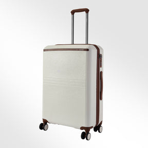 Safari Heritage Trolley Bag with Scratch Resistant Texture, TSA lock and Anti-Theft Zipper Ivory