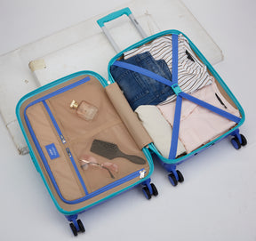 Safari Haze Splash Trolley Bag with TSA Lock, Dual wheels, Side Hooks and Anti-theft Zipper