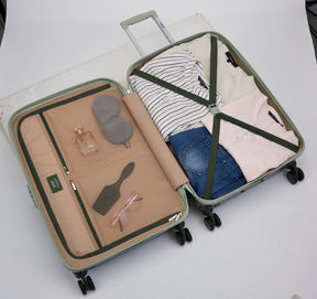 Safari Haze Tropica Trolley Bag with TSA Lock, Dual wheels, Side Hooks and Anti-theft Zipper