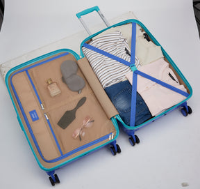 Safari Haze Splash Trolley Bag with TSA Lock, Dual wheels, Side Hooks and Anti-theft Zipper