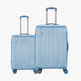 Safari Linea Set of 2 Pearl Blue Trolley Bags with Dual Wheels