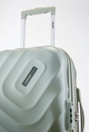 Safari Haze Tropica Trolley Bag with TSA Lock, Dual wheels, Side Hooks and Anti-theft Zipper