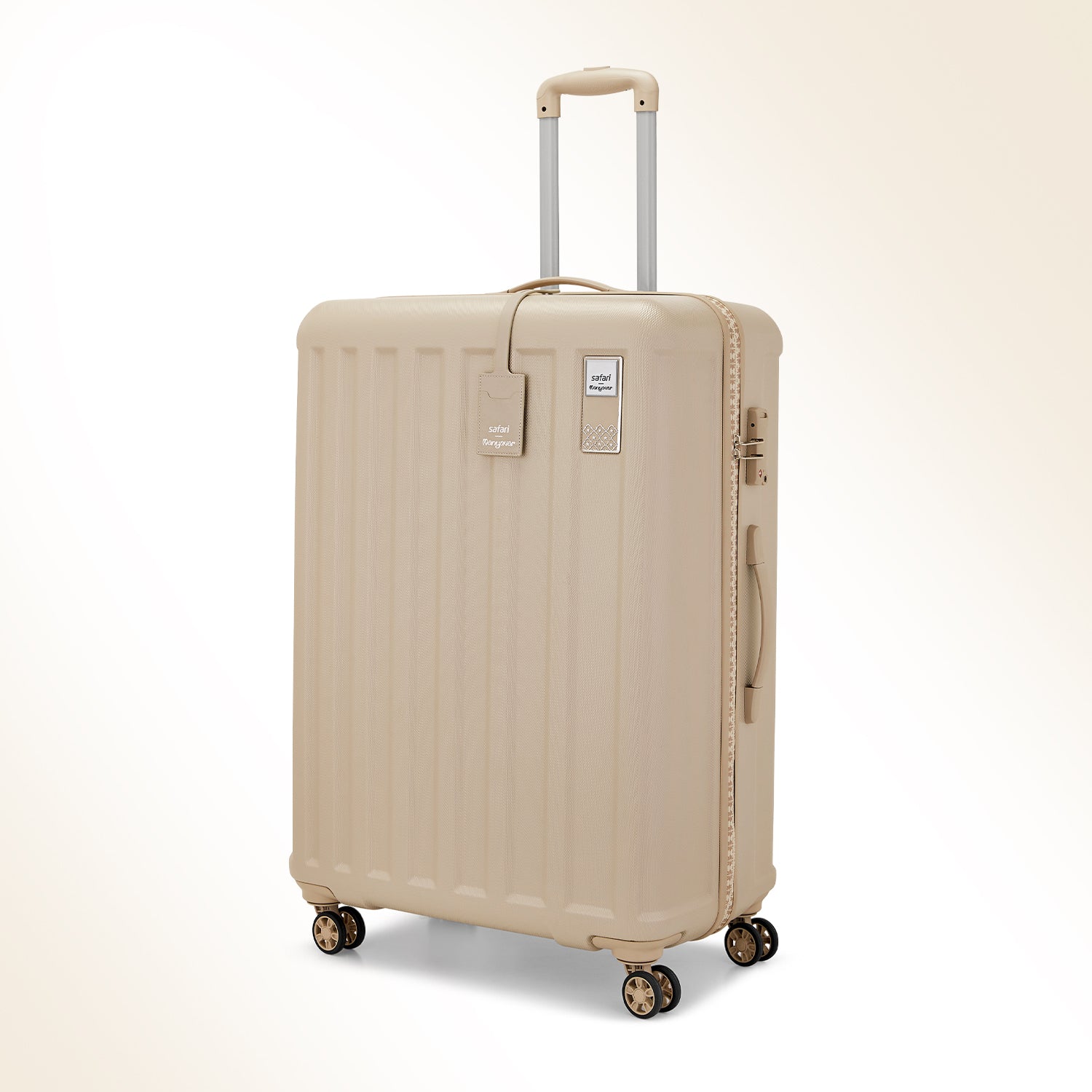 Safari x Manyavar Eterna Wedding Trolley Bag with Dual Wheels and TSA lock - Dark Champagne