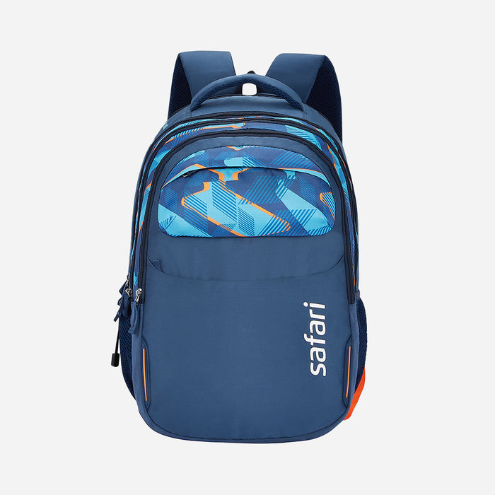 Safari Mega 13 43L Blue School Backpack with with Easy Access Pockets