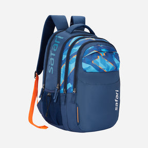 Safari Mega 13 43L Blue School Backpack with with Easy Access Pockets