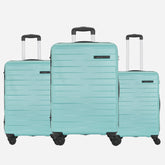 Safari Mint Set of 3 Spearmint Trolley Bags with Dual Wheels