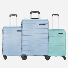 Safari Mint Set of 3 Spearmint Trolley Bags with Dual Wheels