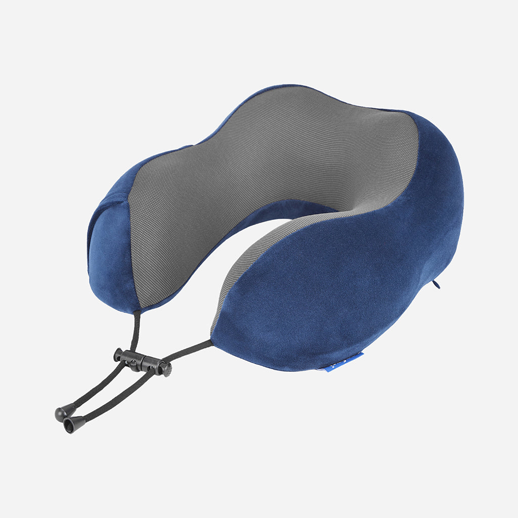 Safari Curve Ergonomic Neckpillow with Removable Cover - Blue