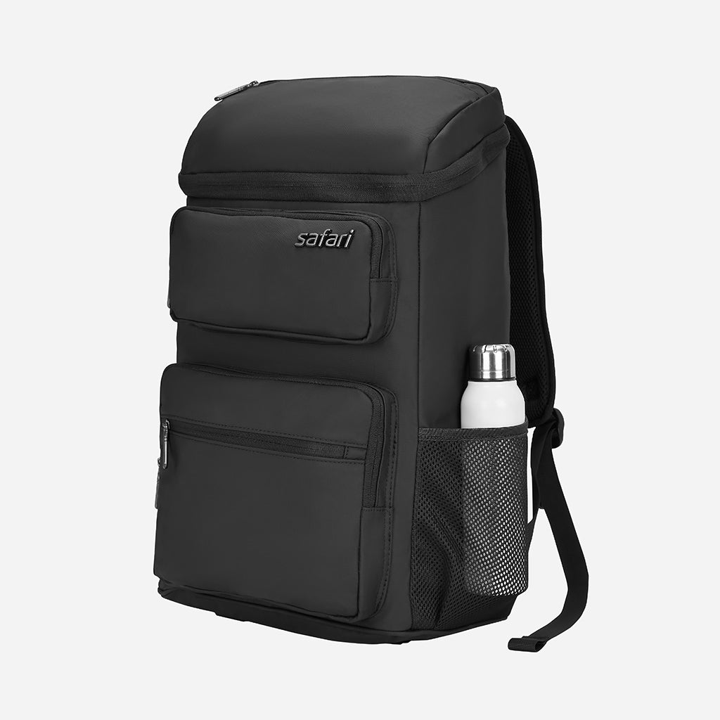 Safari Nomatech 32L Top Opening Black Formal Backpack with Quick Access Pockets and Ergonomic Chest Strap