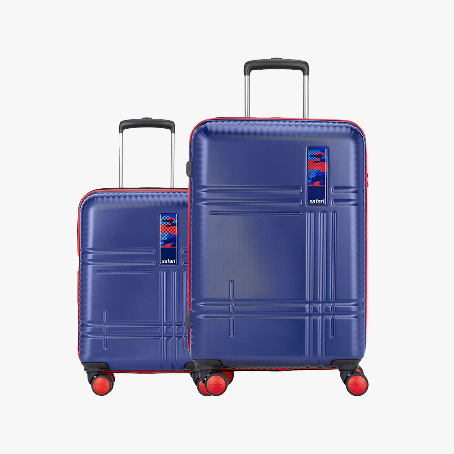 Zany Hard Luggage with TSA lock and Dual Wheels Combo (Small and Medium) - Blue