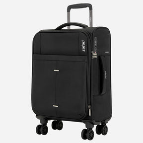 Airpro 40% Lighter Soft Luggage with TSA Lock, Dual Wheels, Detailed interiors and Expander Combo (Small, Medium and Large) - Black