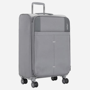 Airpro 40% Lighter Soft Luggage with TSA Lock, Dual Wheels, Detailed interiors and Expander - Grey
