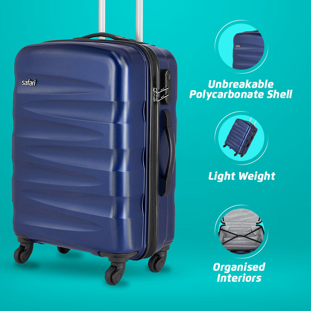 Buy Safari Ngage Set of 3 Midnight Blue Trolley Bags Online