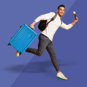 Glimpse Scratch Resistant Hard Luggage - Electric Teal