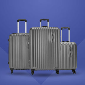 Glimpse Scratch Resistant Hard Luggage Combo Set (Small and Medium) - Gun Metal