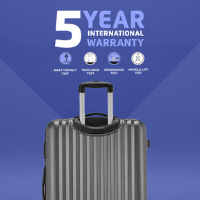 Glimpse Scratch Resistant Hard Luggage Combo Set (Small and Medium) - Gun Metal