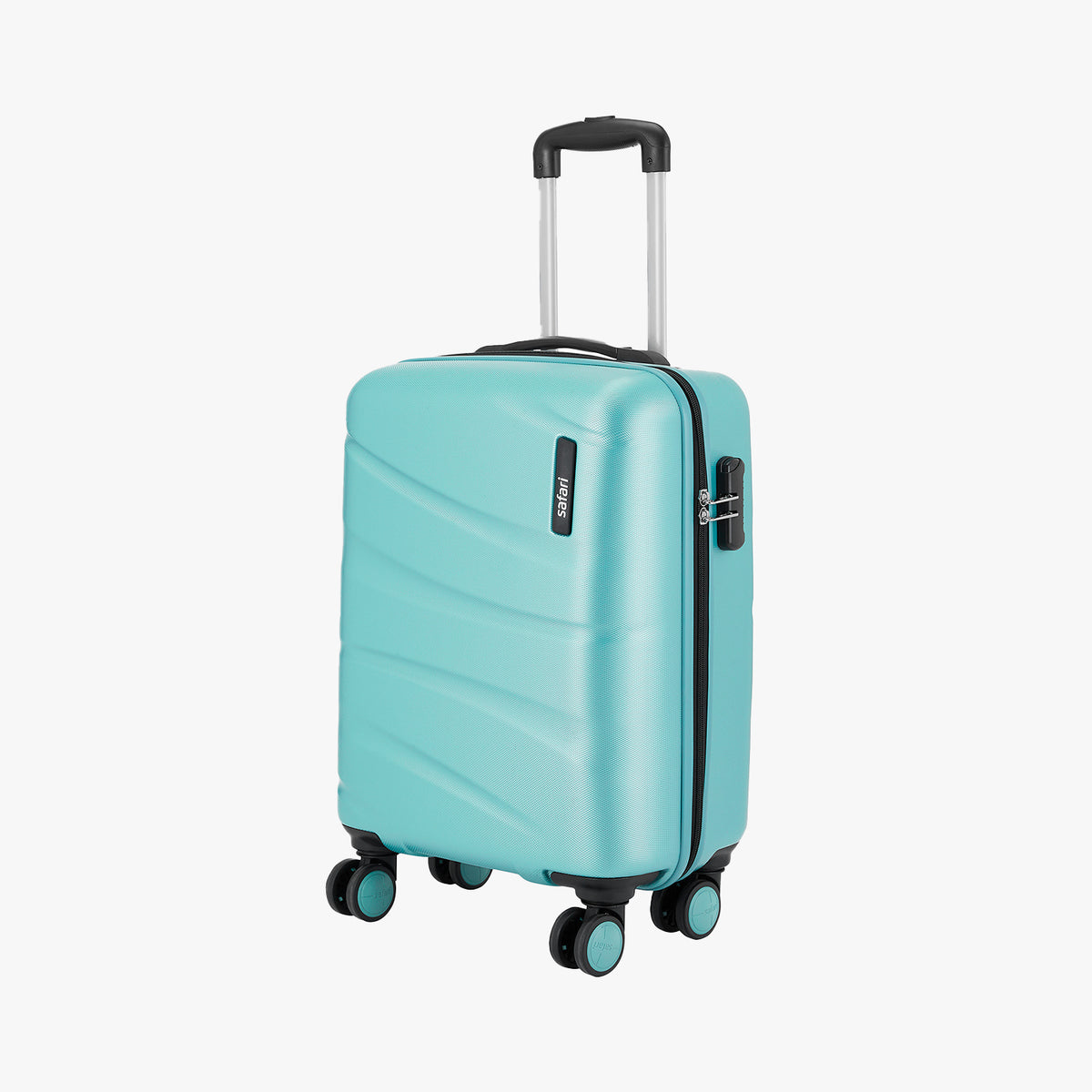Buy Safari Anti Theft Trolley Bag Set, Small and Medium Size Blue Suitcase,  8 Wheel Softside Polyester Luggage Bags for Travel, 59 cm and 71 cm Cabin Luggage  Trolley for Men and