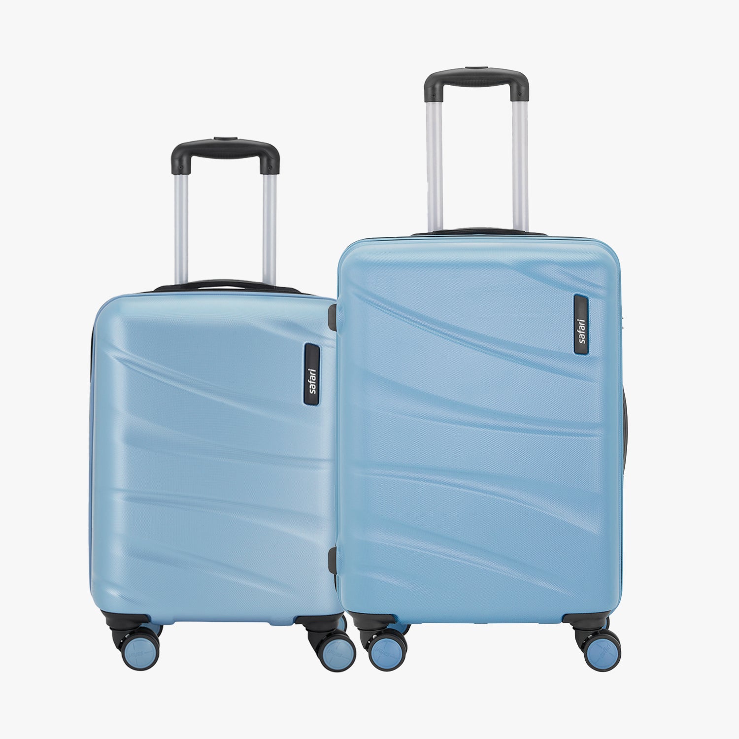 Persia Hard Luggage with Dual Wheels Combo (Small and Medium)- Pearl Blue